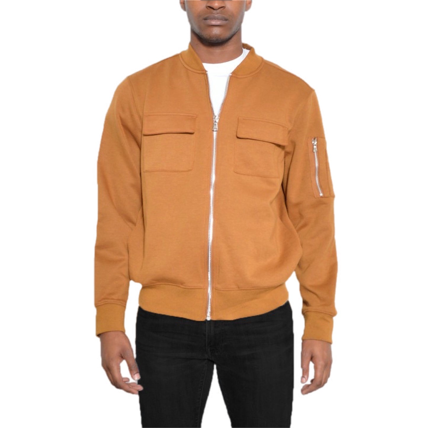 Cotton Zip Up Lightweight Jacket