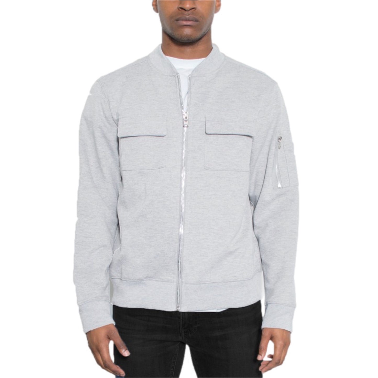 Cotton Zip Up Lightweight Jacket