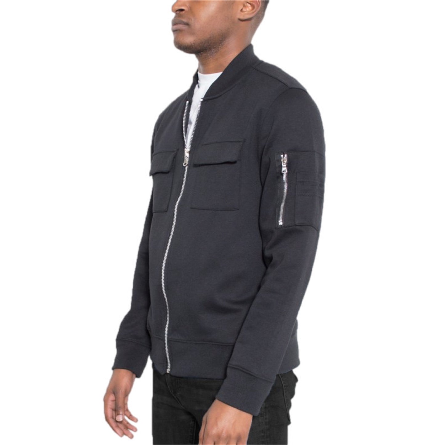 Cotton Zip Up Lightweight Jacket