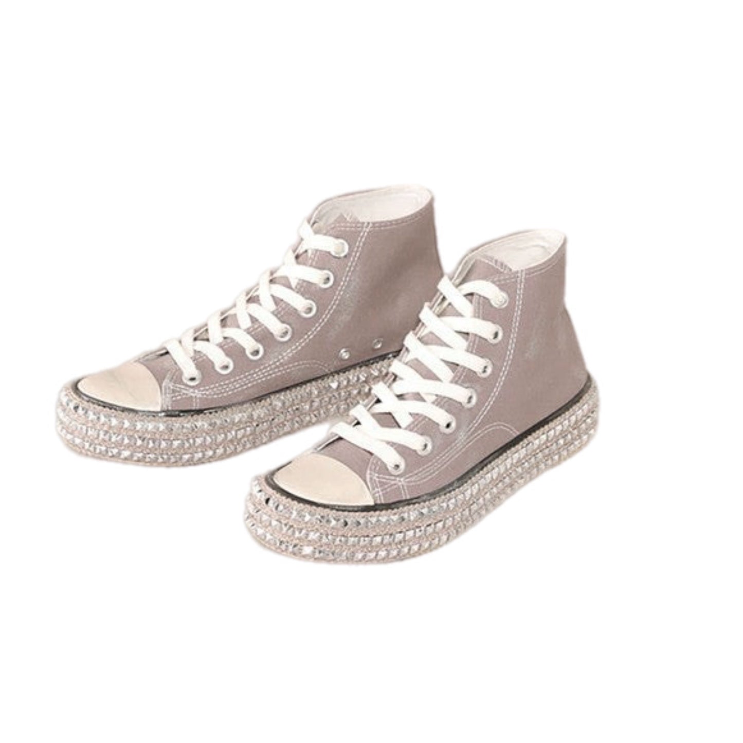 High Top Studded Sneakers