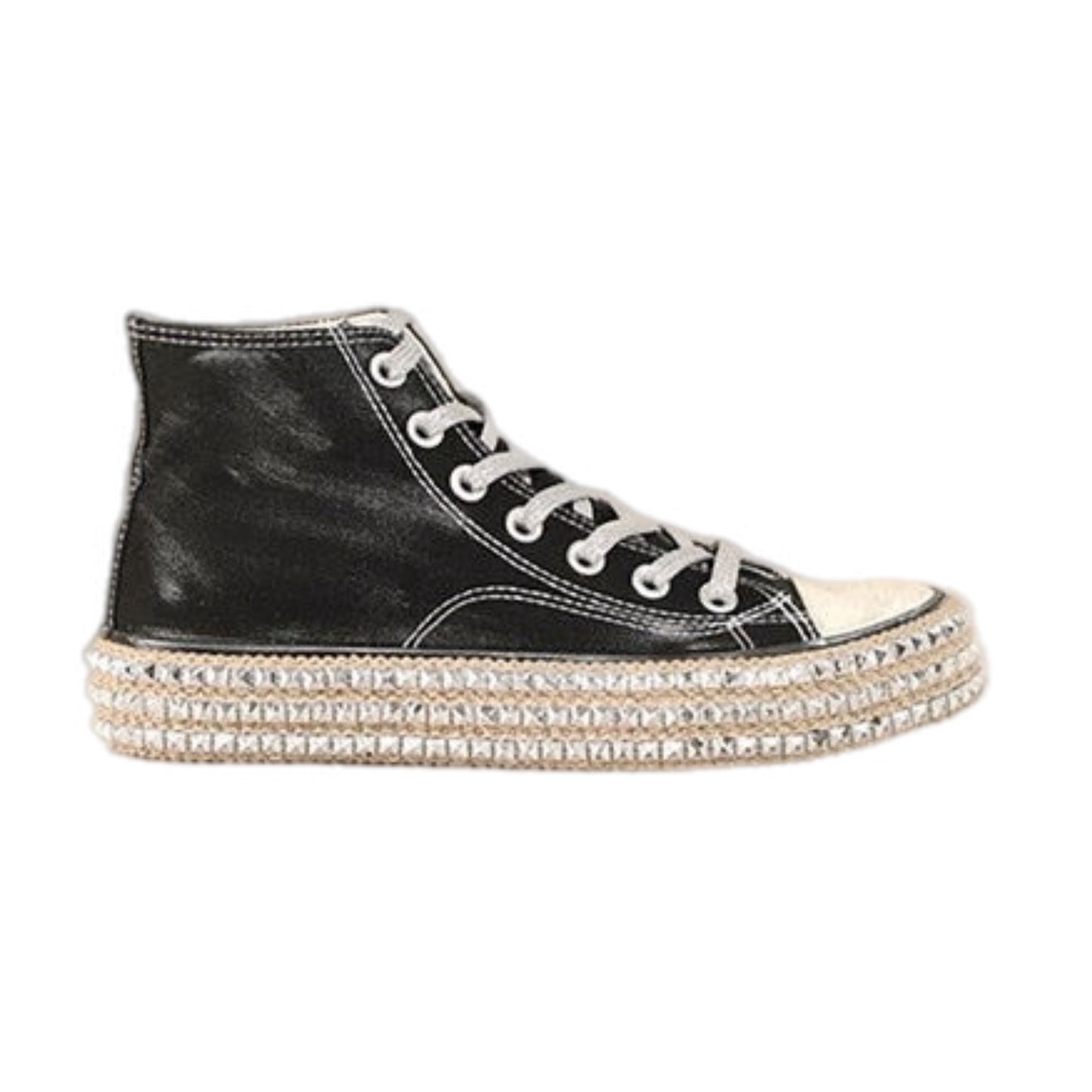 High Top Studded Sneakers