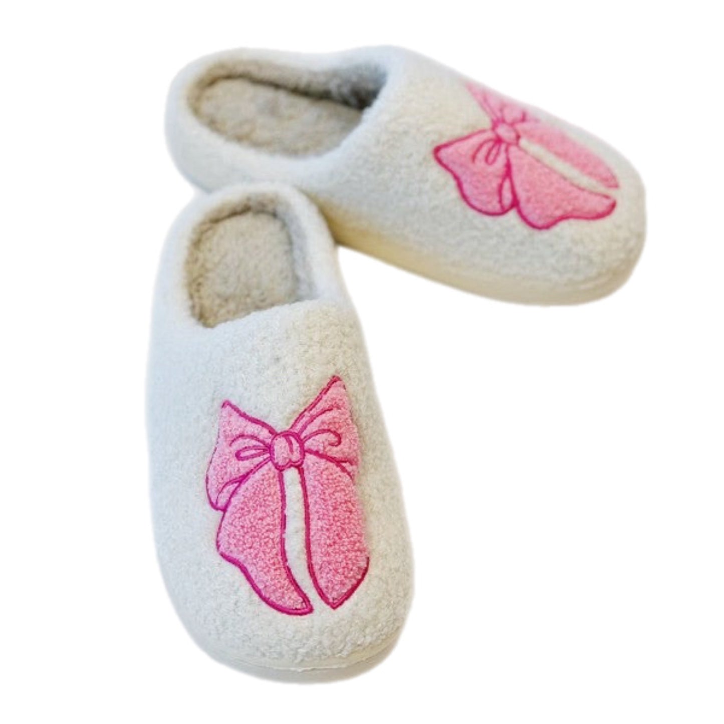 Pink Lounge Bow Slippers