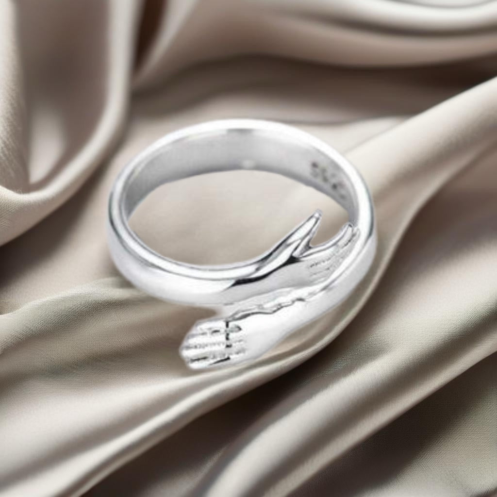 Hug Sterling Silver Bypass Ring