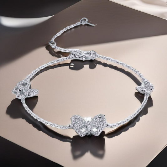 Moissanite Butterfly Bracelet