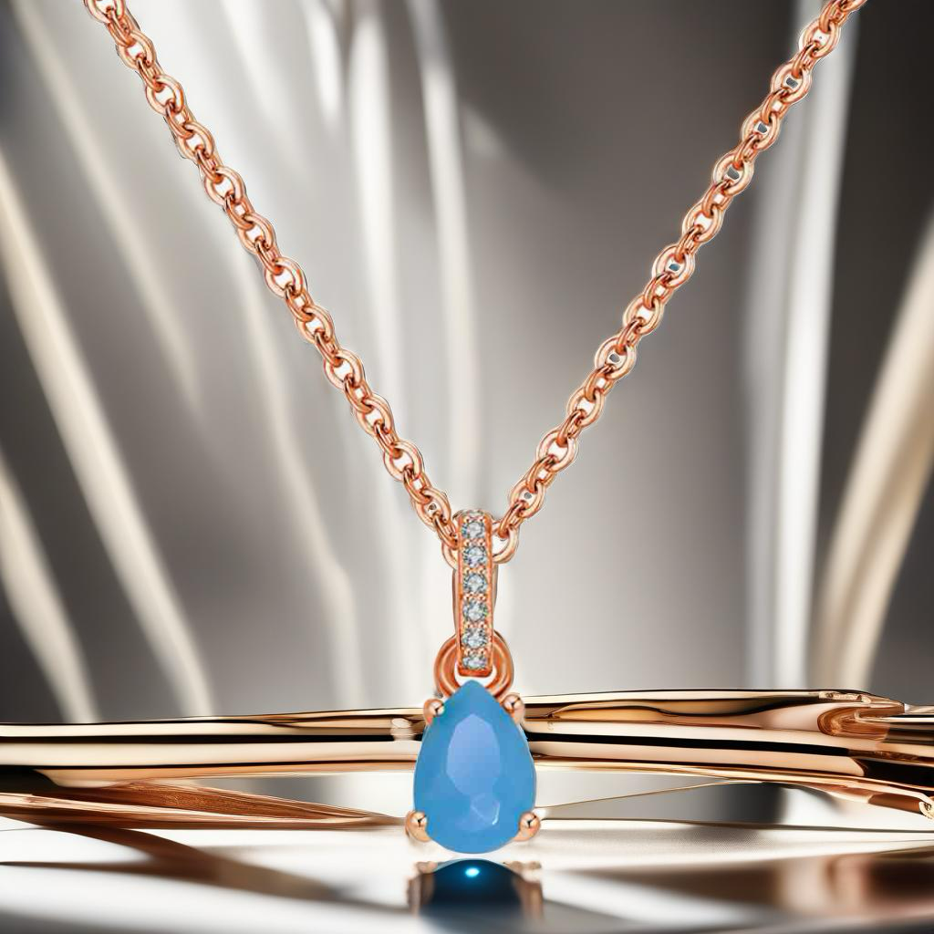 Teardrop Turquoise 4-Prong Necklace