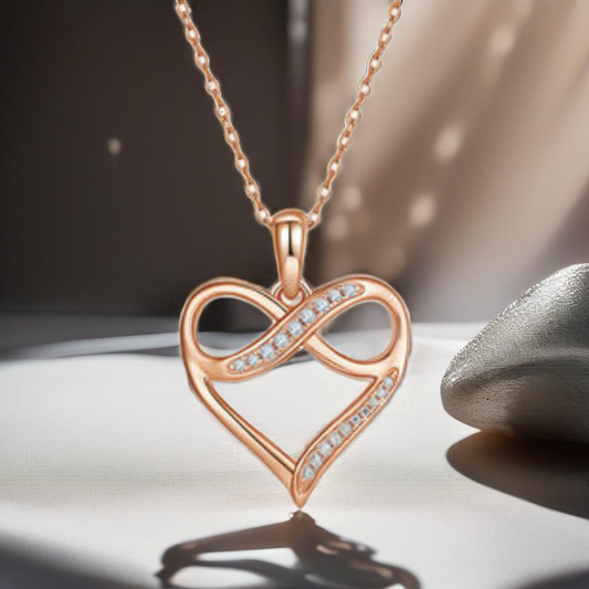 Moissanite Sterling Silver Heart Necklace