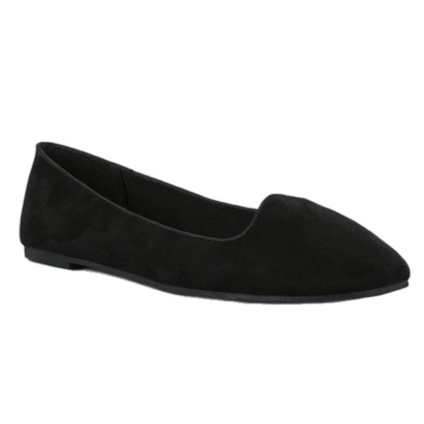 Suede Ballerina Flats