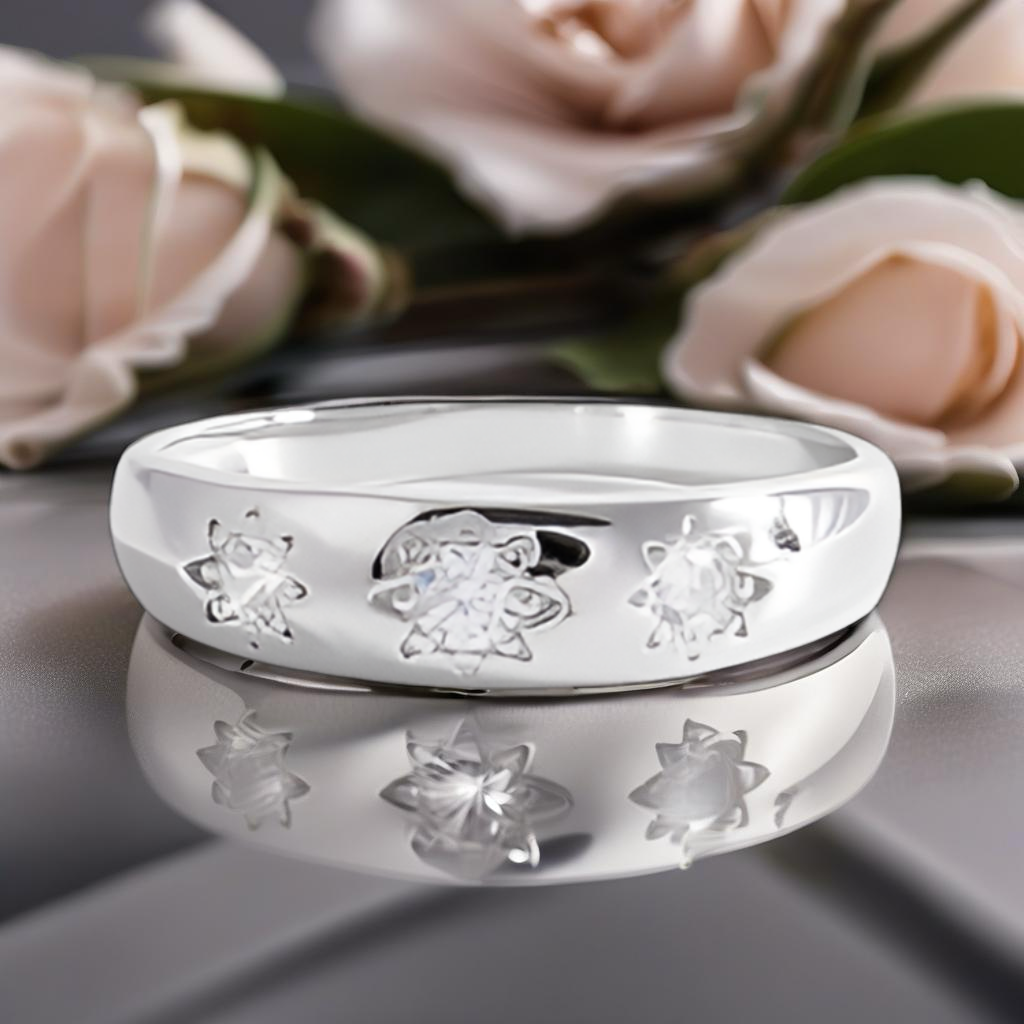 Sterling Silver Inlaid CZ Ring