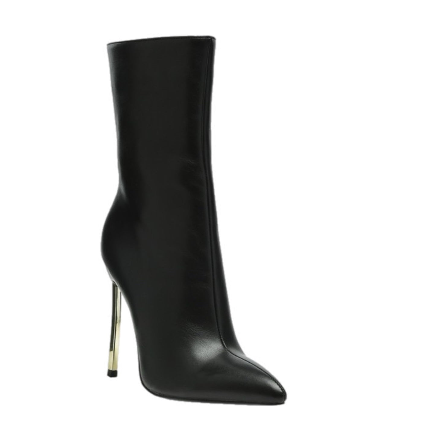 Vegan Leather Stiletto Heeled Boots