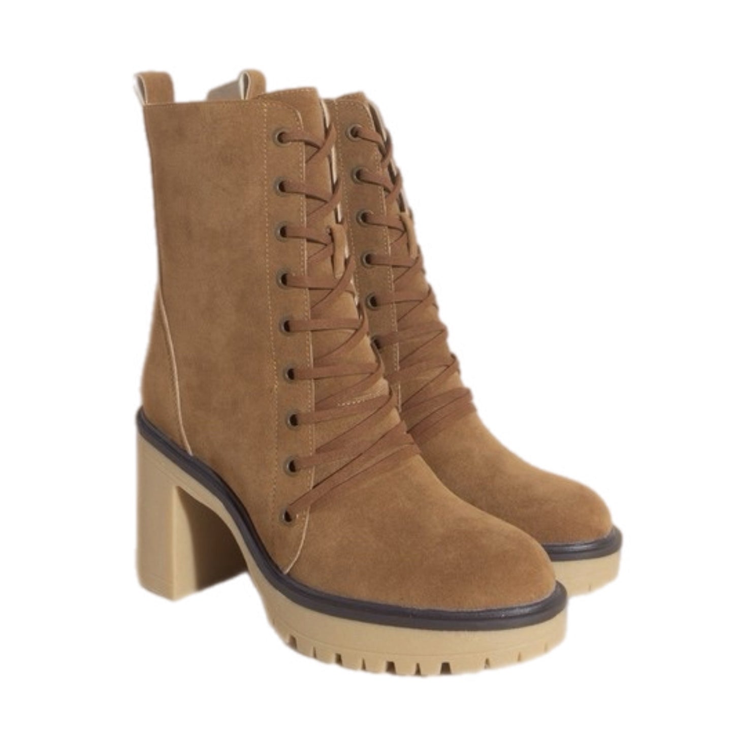 Platform Heel Military Boots