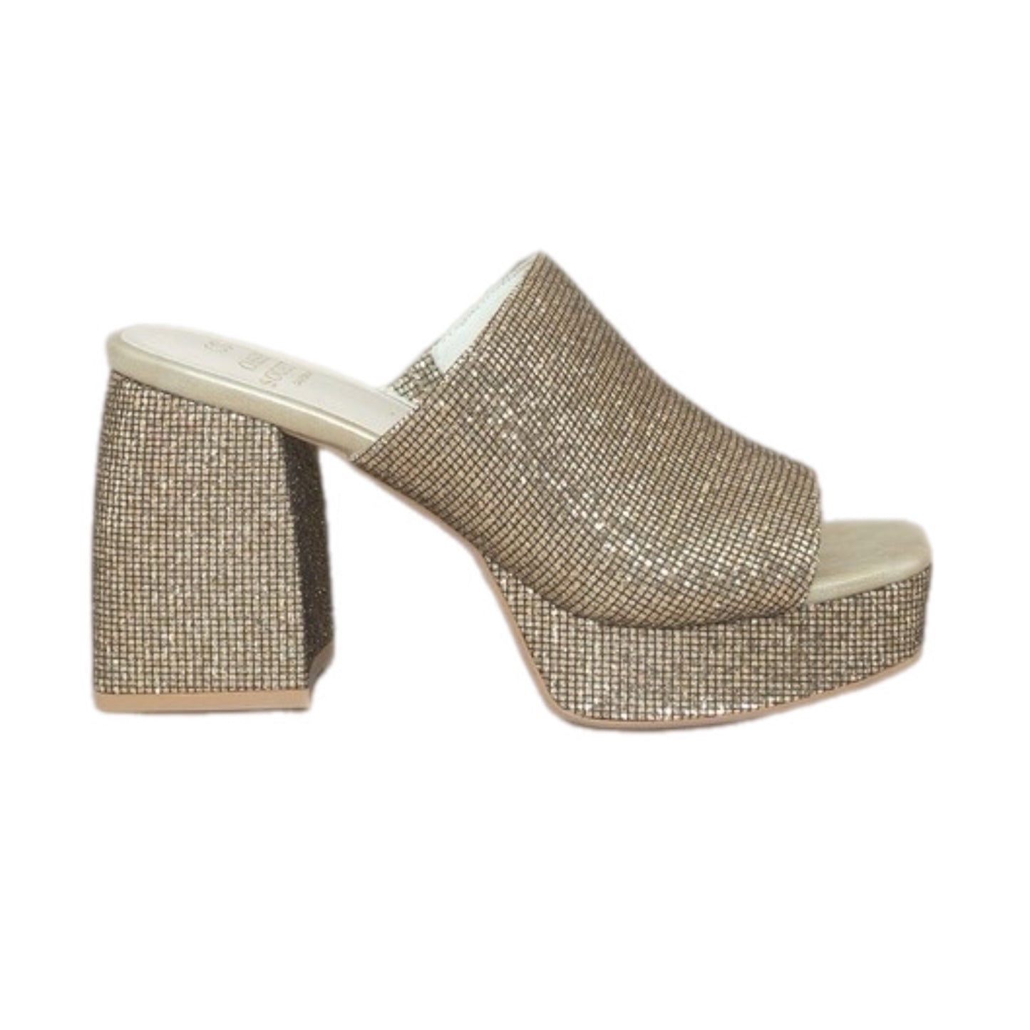 Gold Sparkling Platform Heel