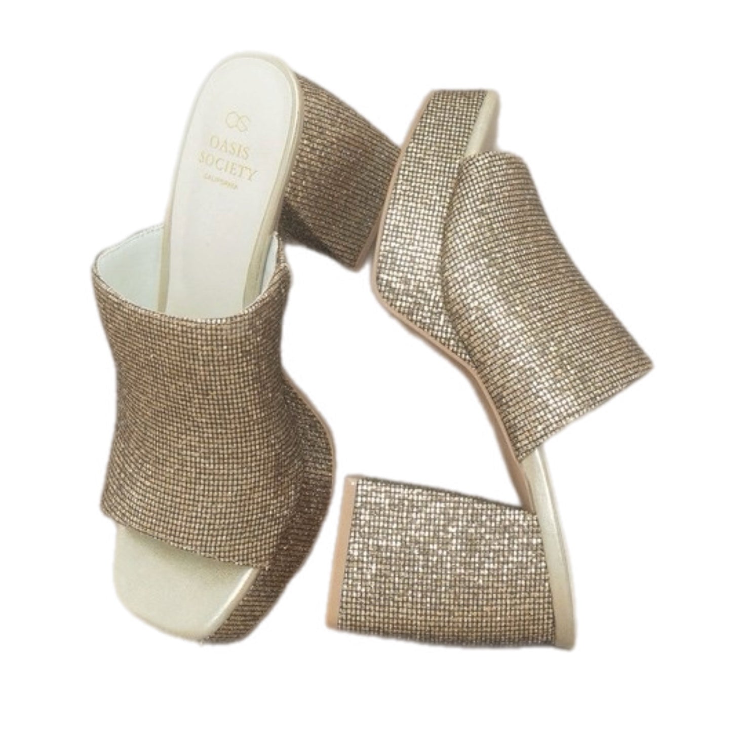 Gold Sparkling Platform Heel