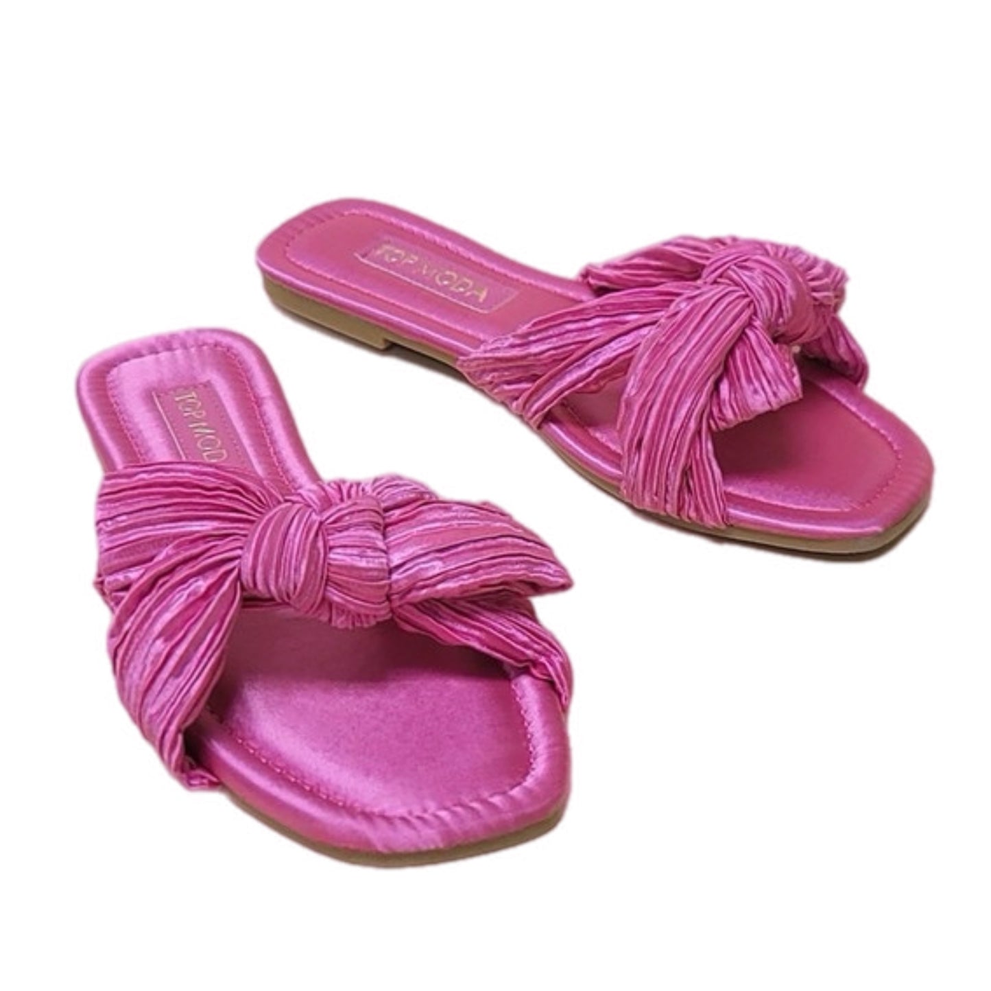 Pink Elegance Bow Sandals