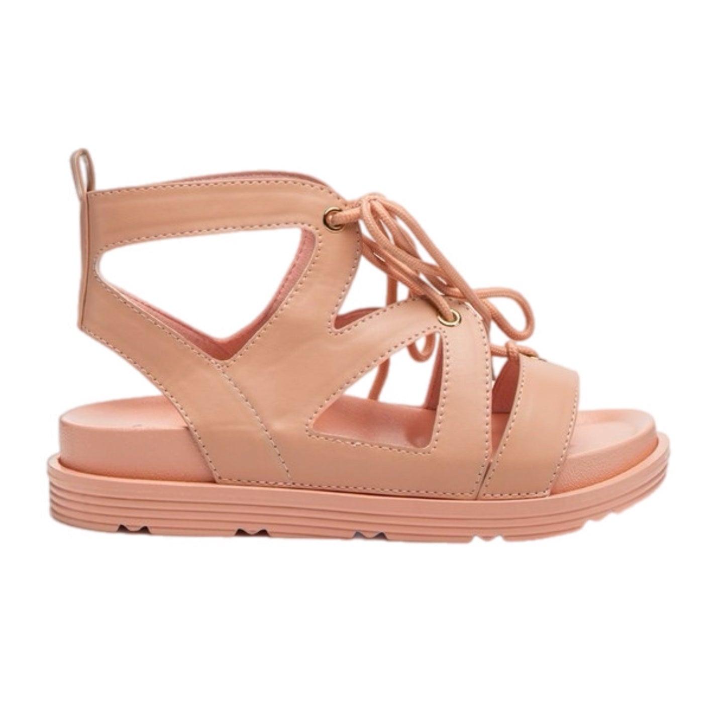 Tie-Up Vegan Leather Sandals