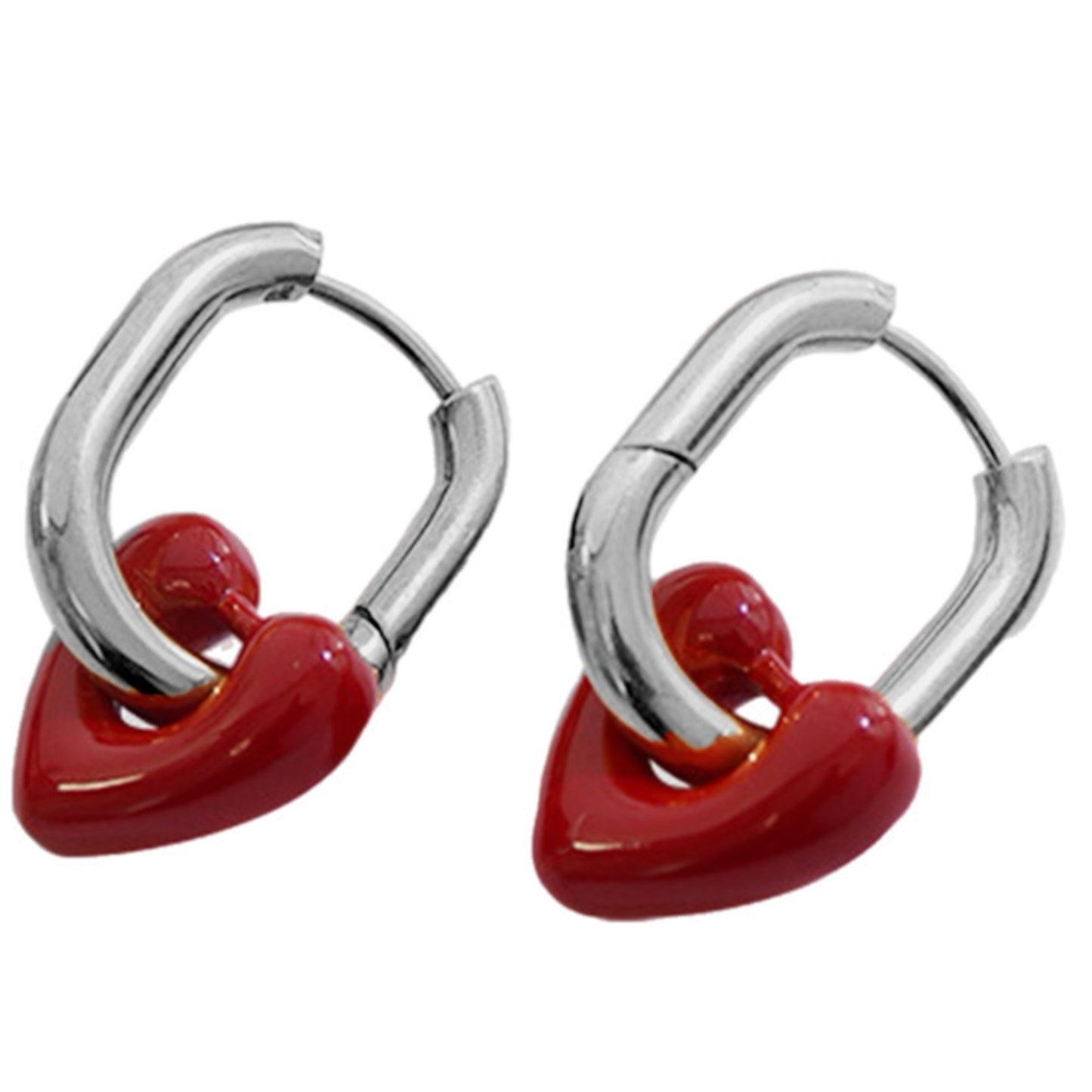 Heart Titanium Steel Earrings