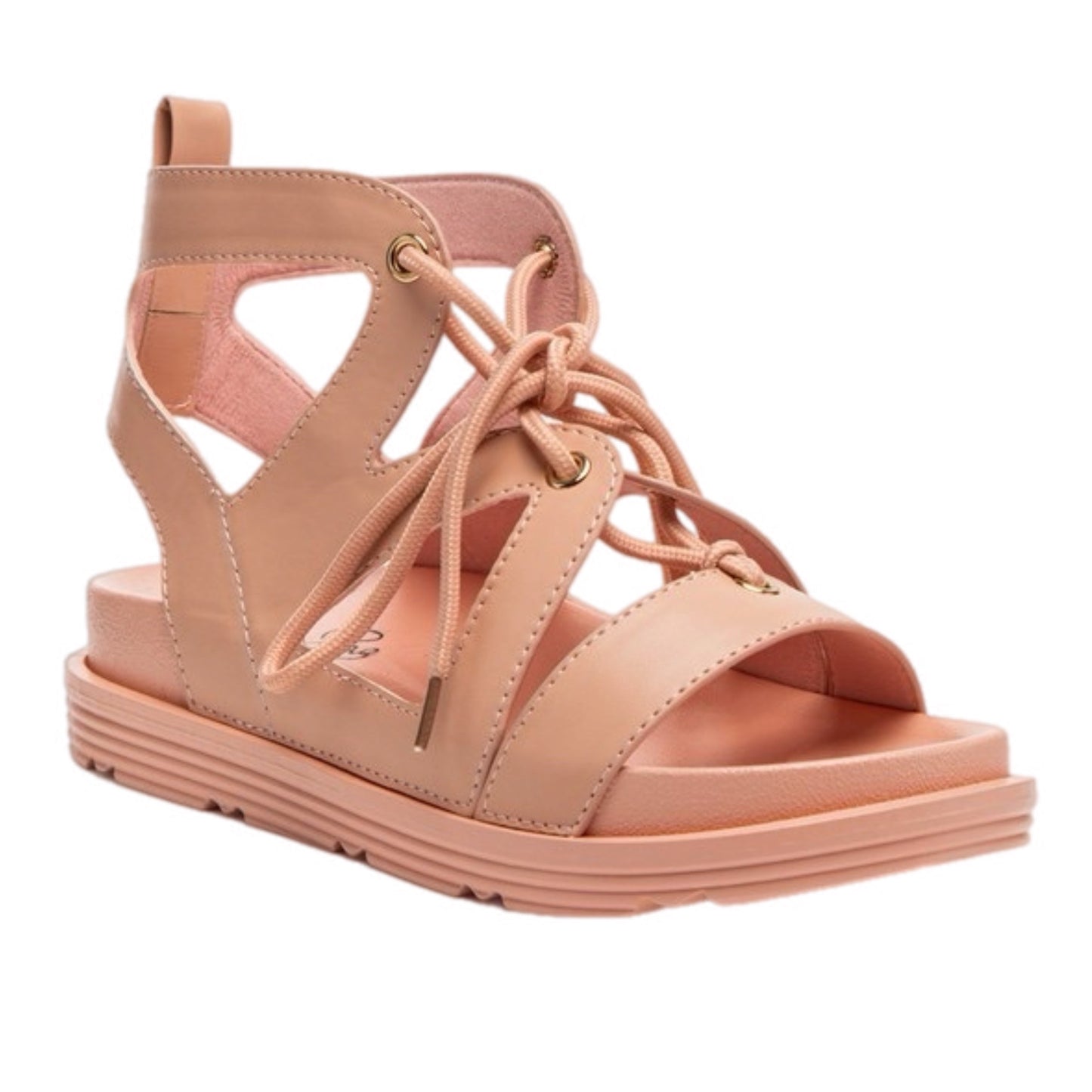 Tie-Up Vegan Leather Sandals