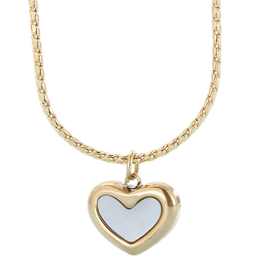 Lustrous Affection Mother-of-Pearl Heart Necklace