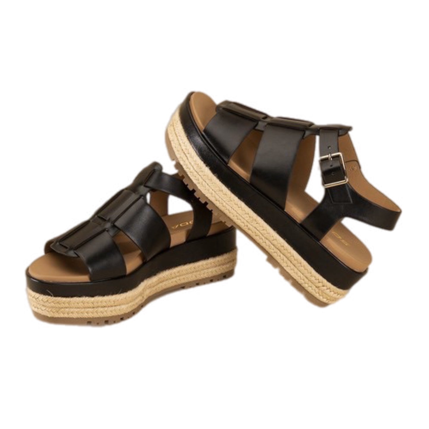 Gladiator Black Vegan Leather Sandals