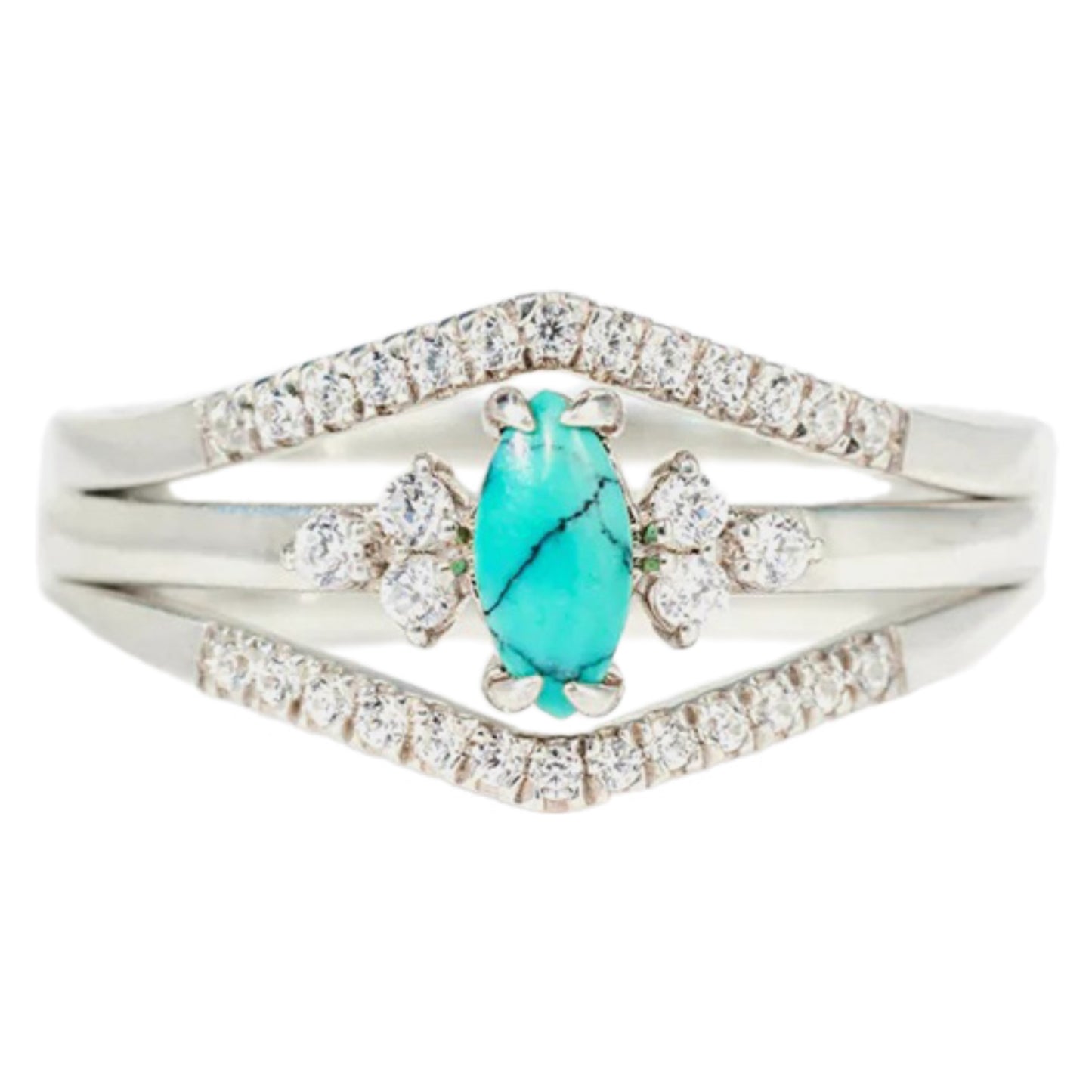 Southwest Spirit Turquoise Zirconia Ring