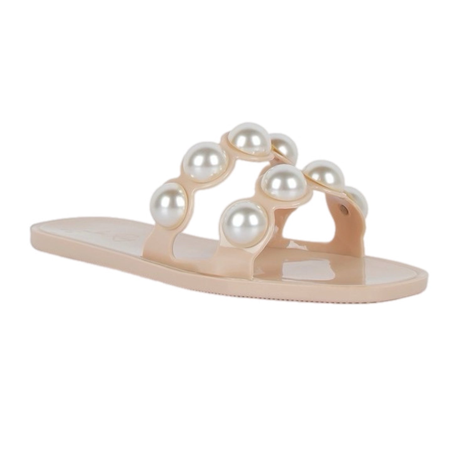 Faux Pearl Jelly Sandals