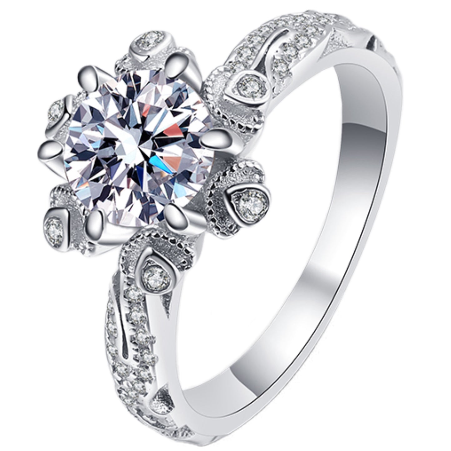 Luminous Elegance 1 Carat Moissanite Ring