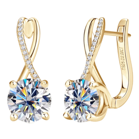 Majestic Elegance 4 Carat Moissanite Drop Earrings