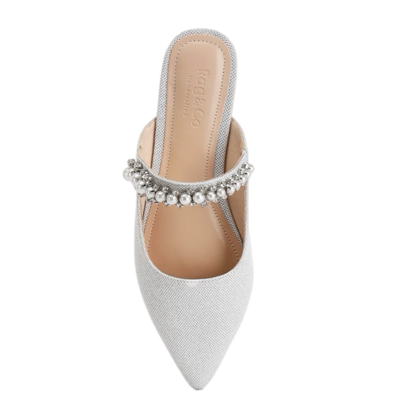 Mary Jane Cutout Pearl Embellished Mules