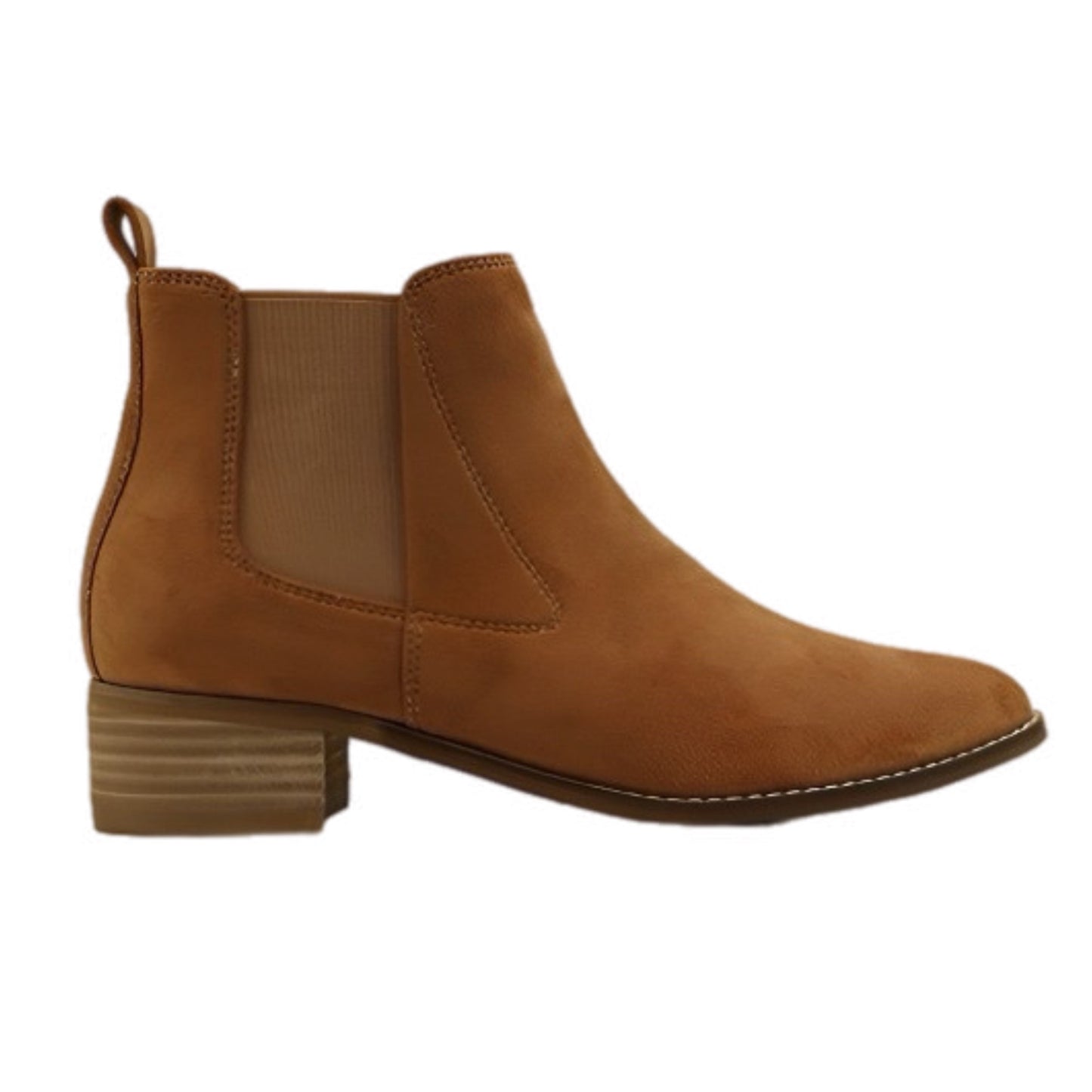 Camel Vegan Leather Booties