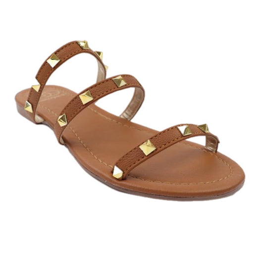 Three Strap Studded Sandal