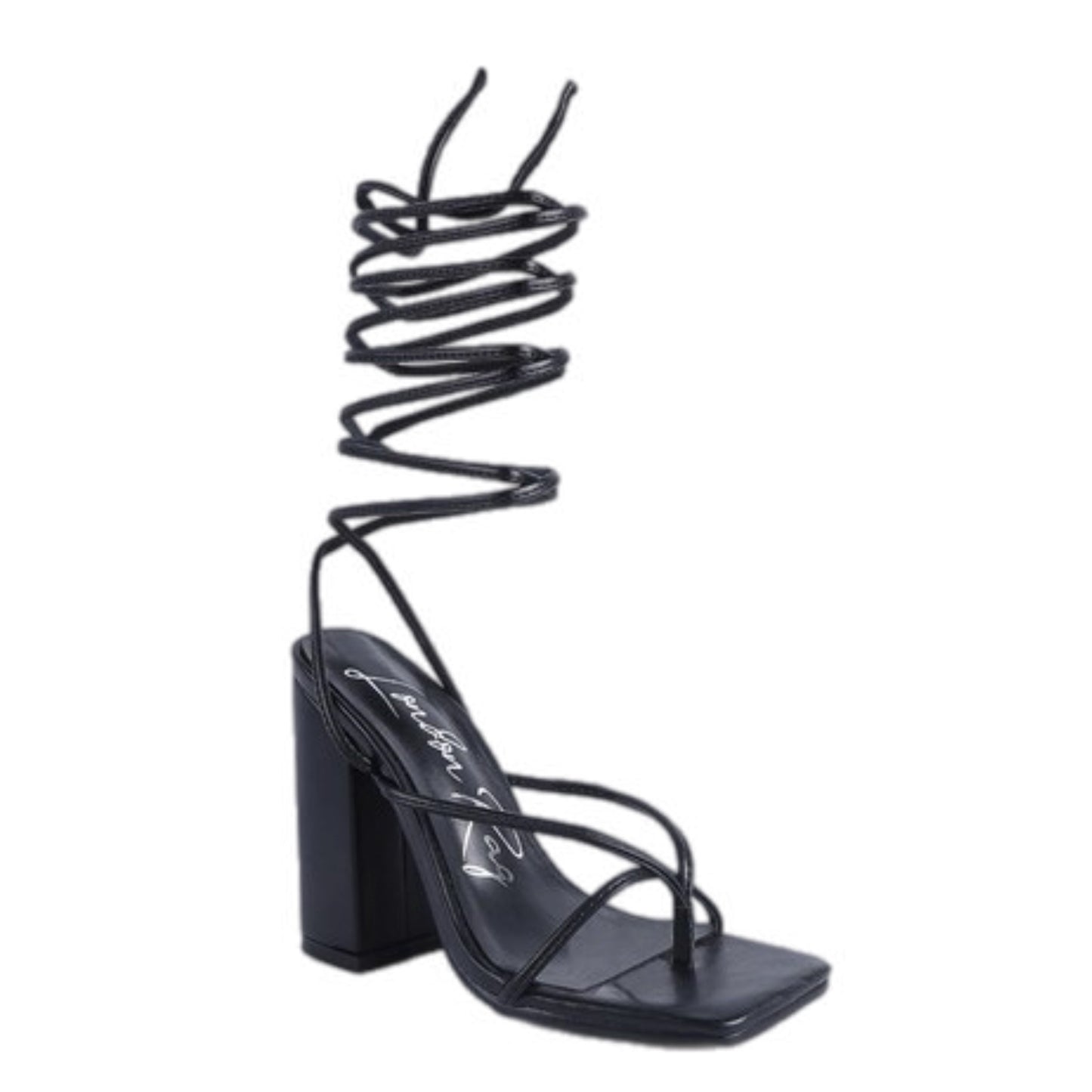 Lace Up Heeled Sandal