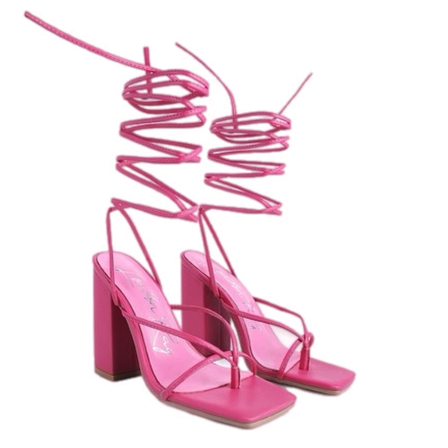 Lace Up Heeled Sandal