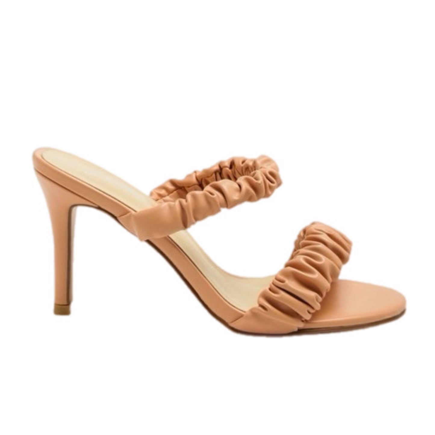 Gathered Heeled Sandals