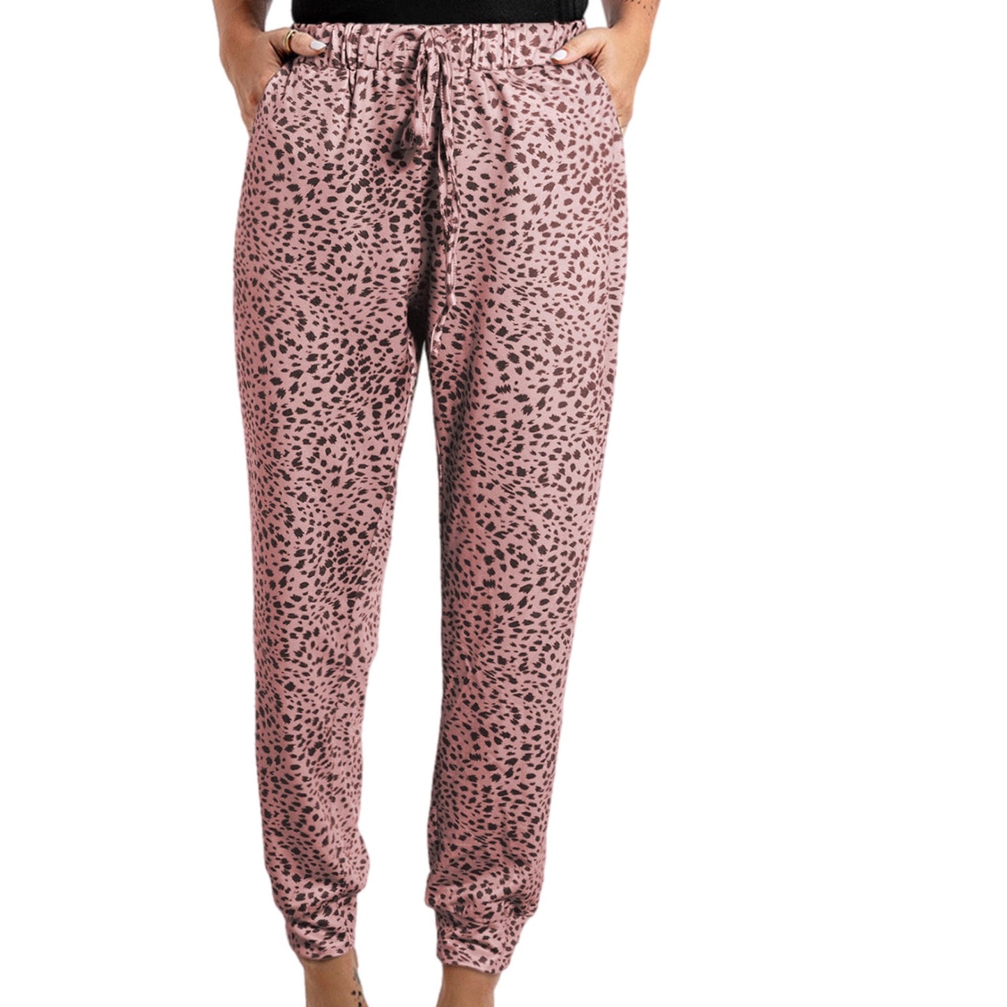 Leopard Drawstring Pants