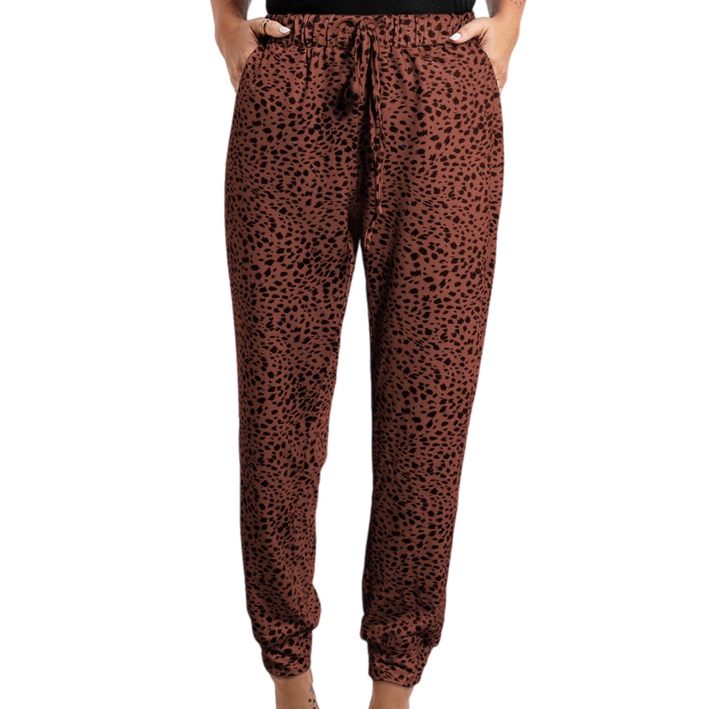 Leopard Drawstring Pants