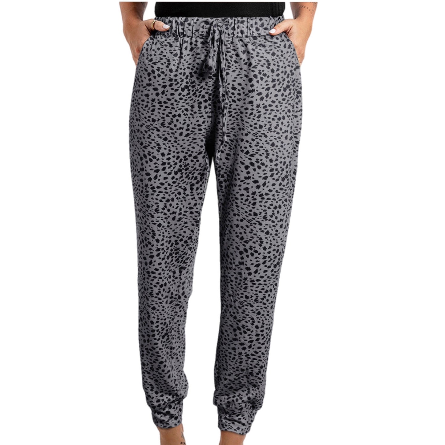 Leopard Drawstring Pants