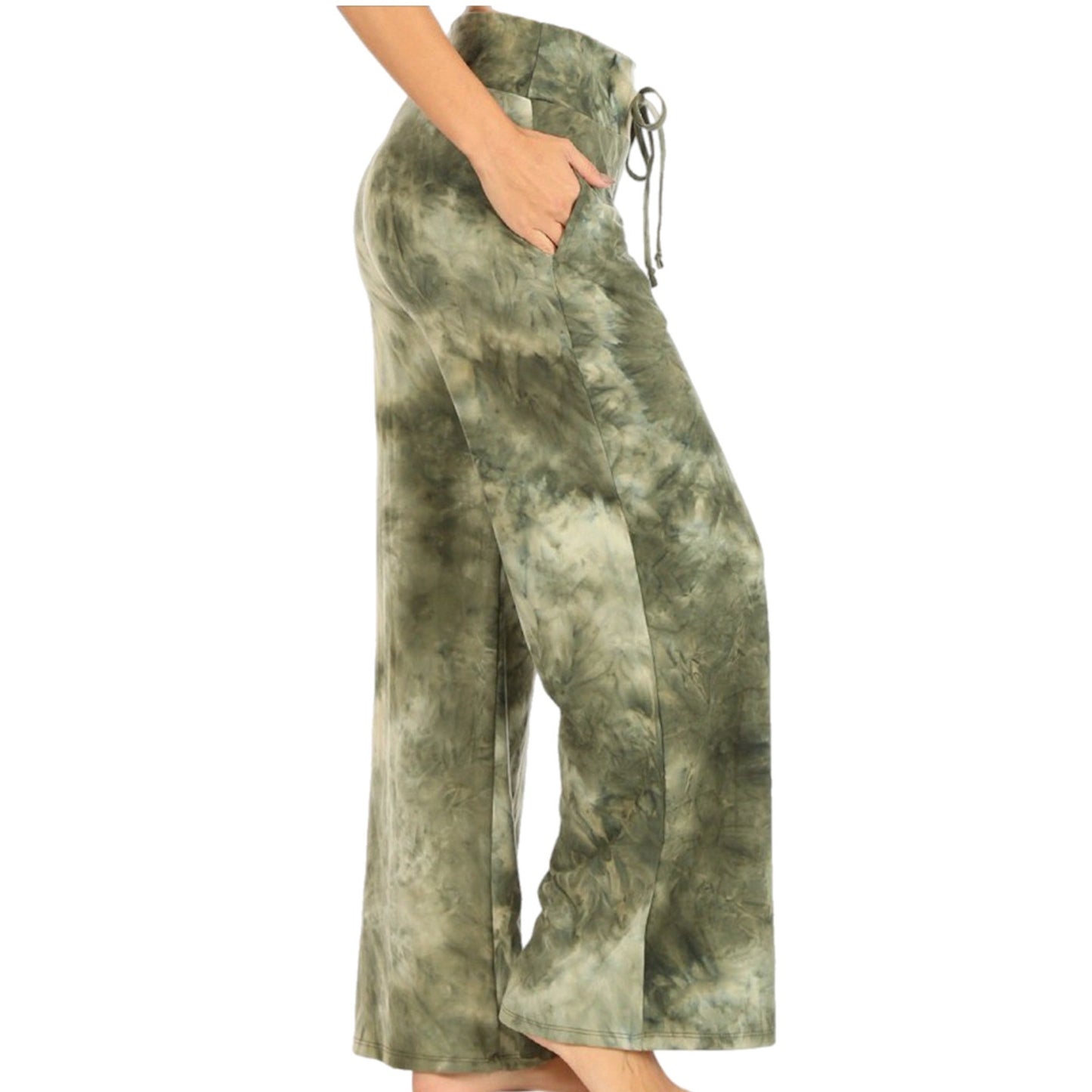 Wide Leg Green Pants