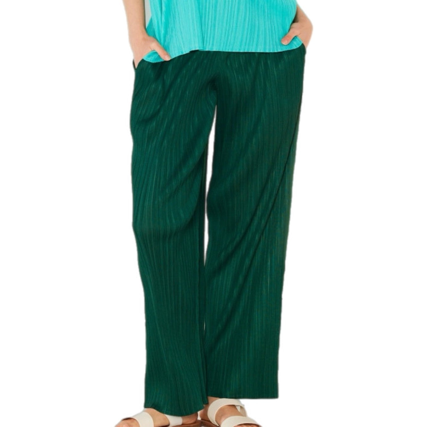 Pleated Straight Pants