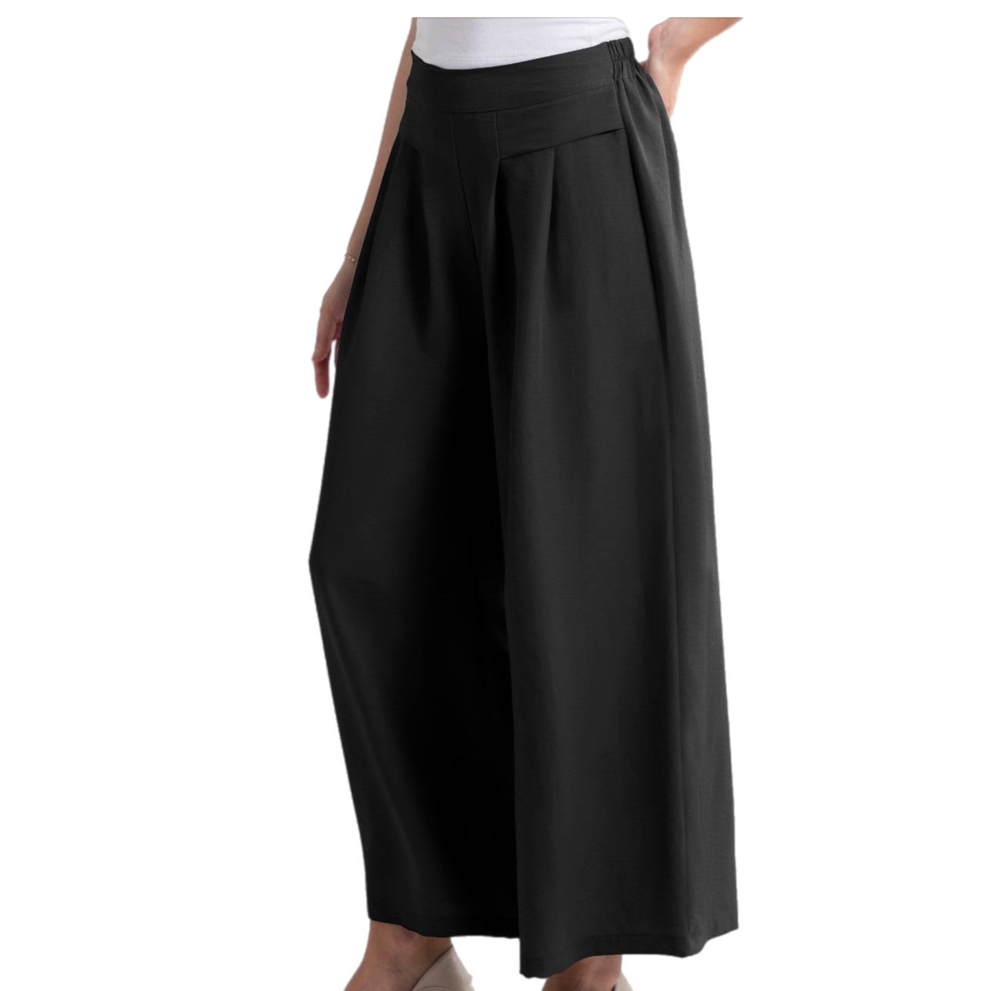 Wide Leg Elastic Waist Pants