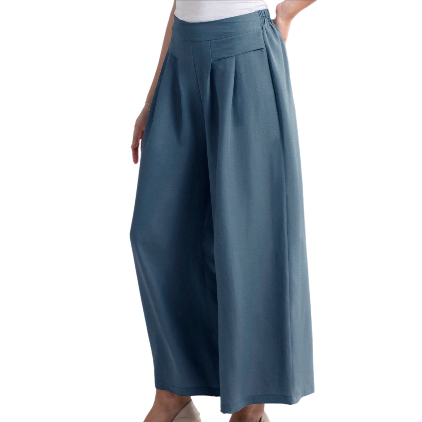 Wide Leg Elastic Waist Pants