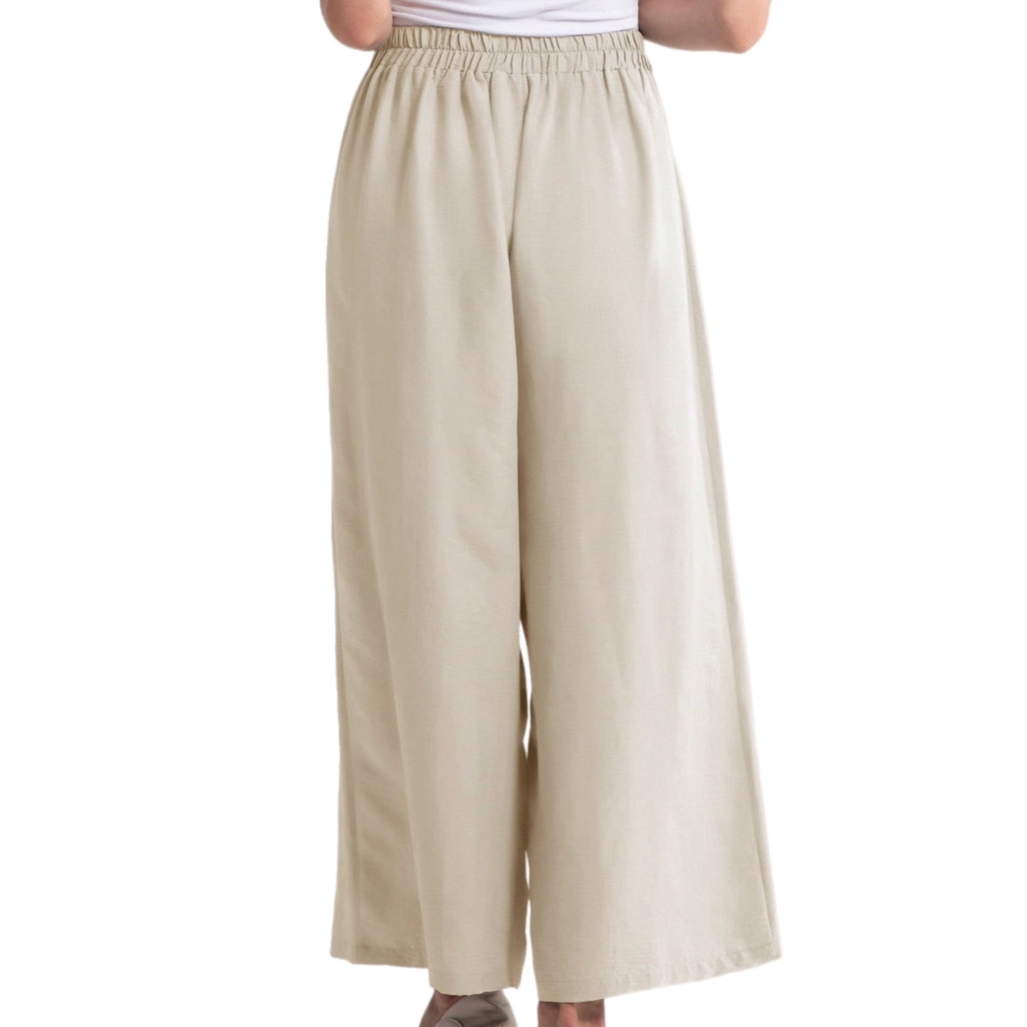 Wide Leg Elastic Waist Pants