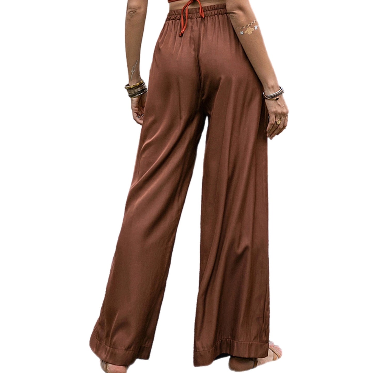 Chestnut High Waist Wide Leg Pants