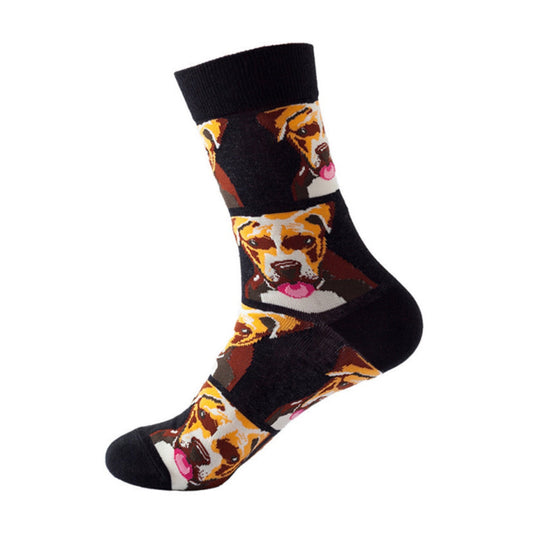 Dog Pattern Mid-Calf Socks