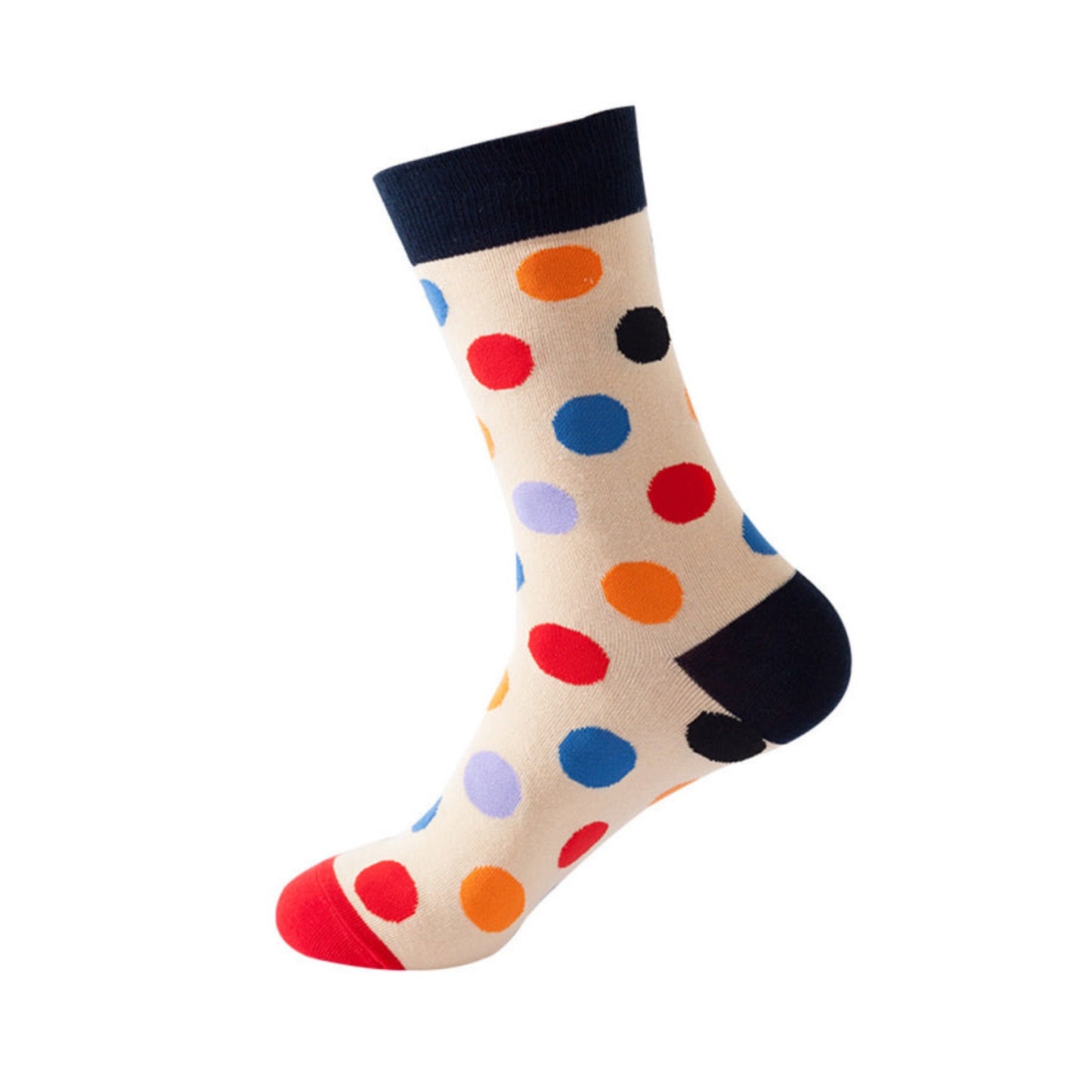 Polka Dot Pattern Mid-Calf Socks