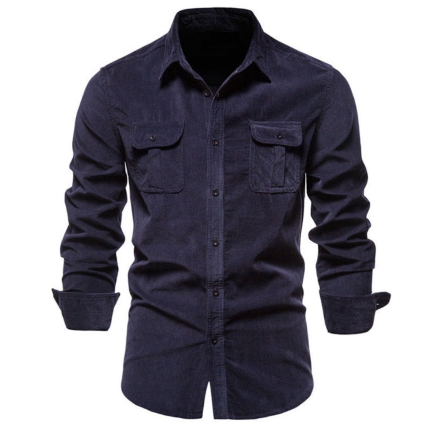 Corduroy Slim-Fit Button Up Shirt