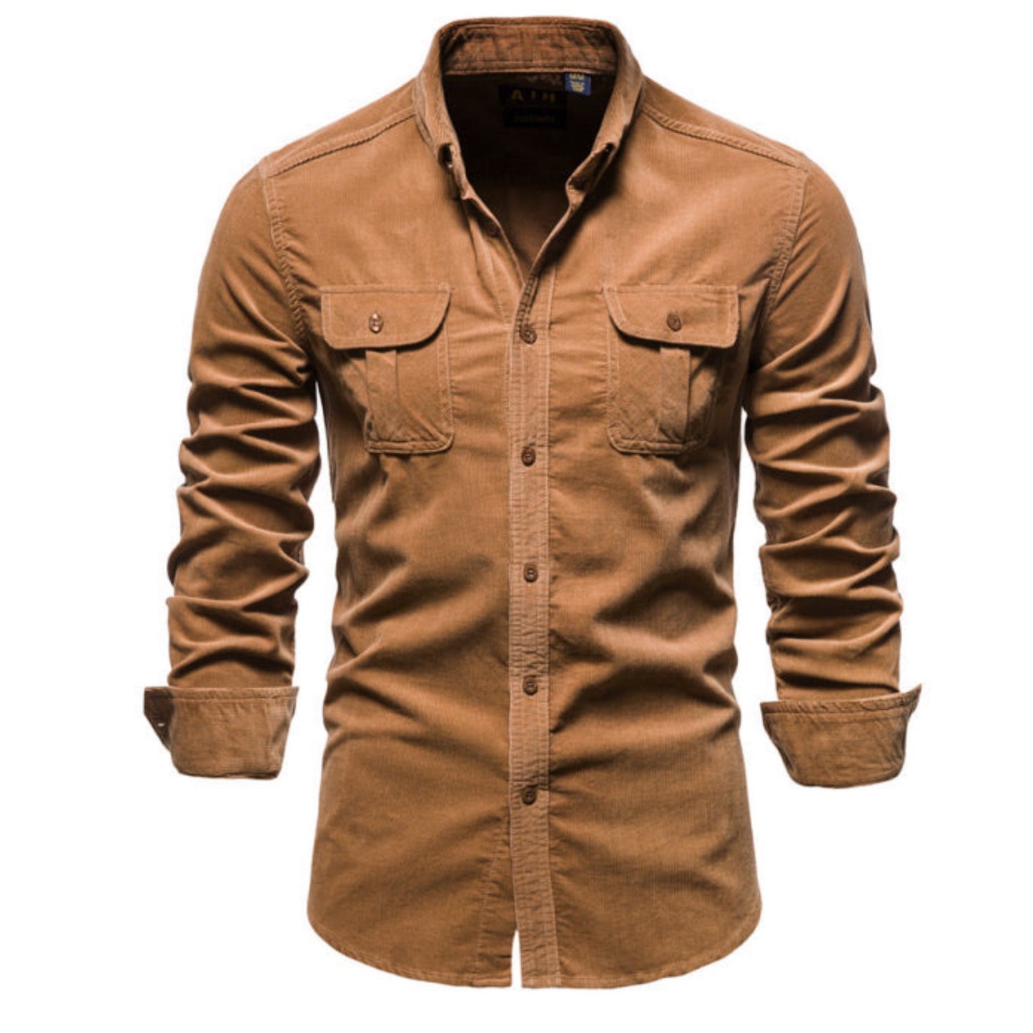 Corduroy Slim-Fit Button Up Shirt