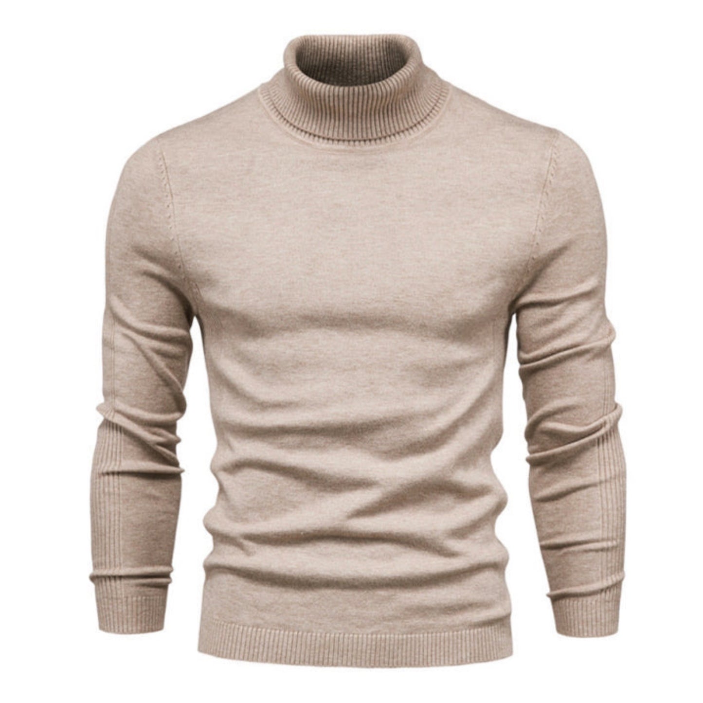 Knit Long Sleeve Turtle Neck Shirt