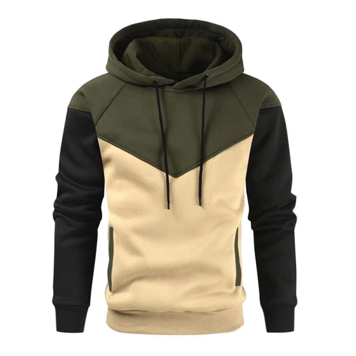 Contrast Color Hoodie