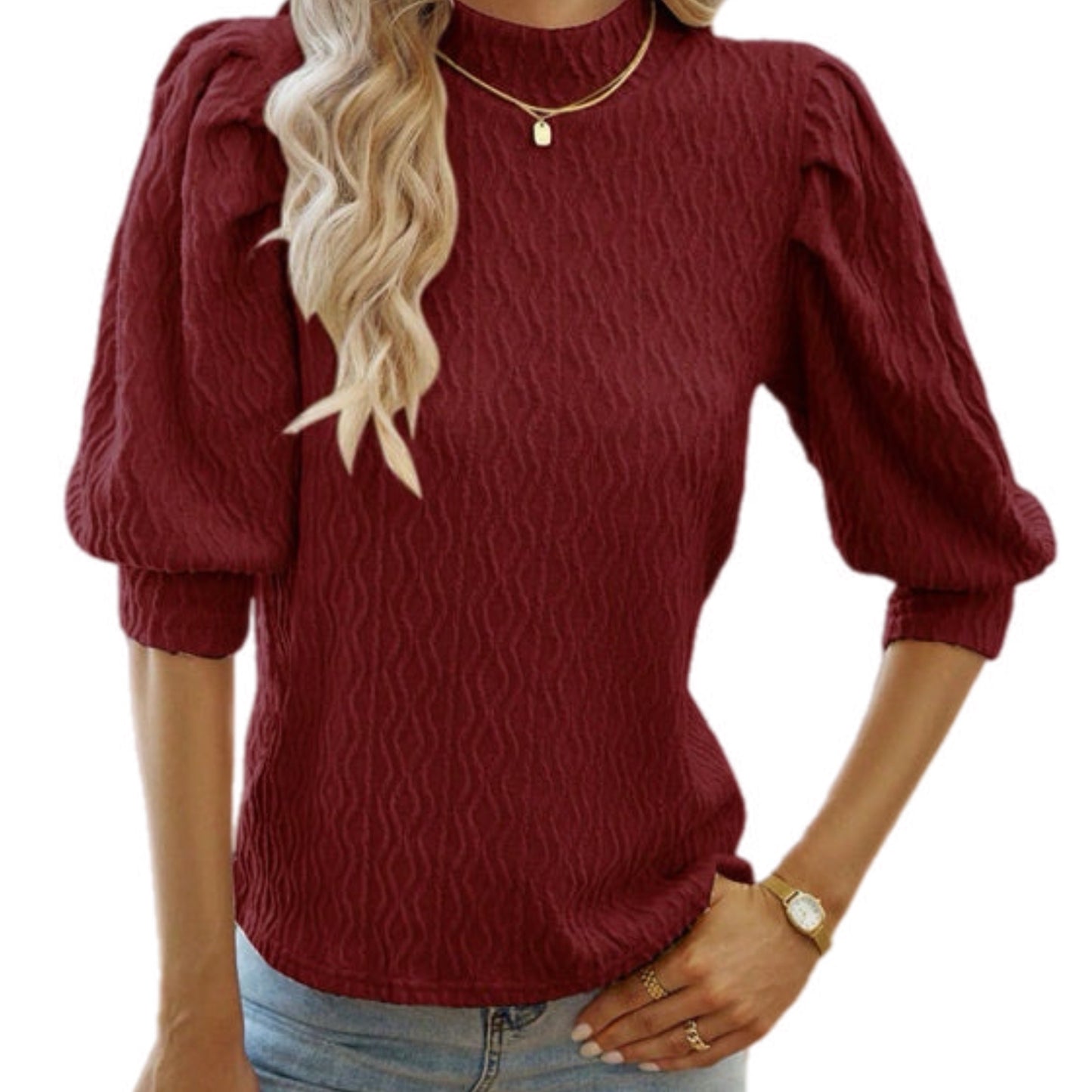 Knit Quarter Sleeve Top