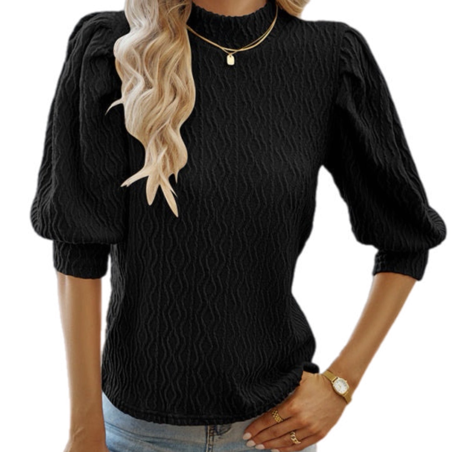 Knit Quarter Sleeve Top