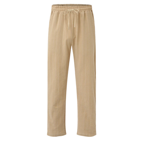 Loose Striped Tie Waist Pants